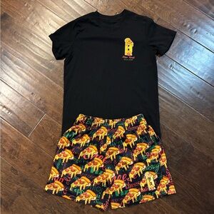 Baseball Lifestyle 101 Pizza Collection YM tshirt and shorts